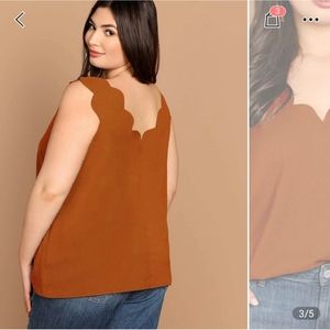 SHEIN Tops - Scalloped orange tank top SHEIN Tops - Scalloped orange tank top